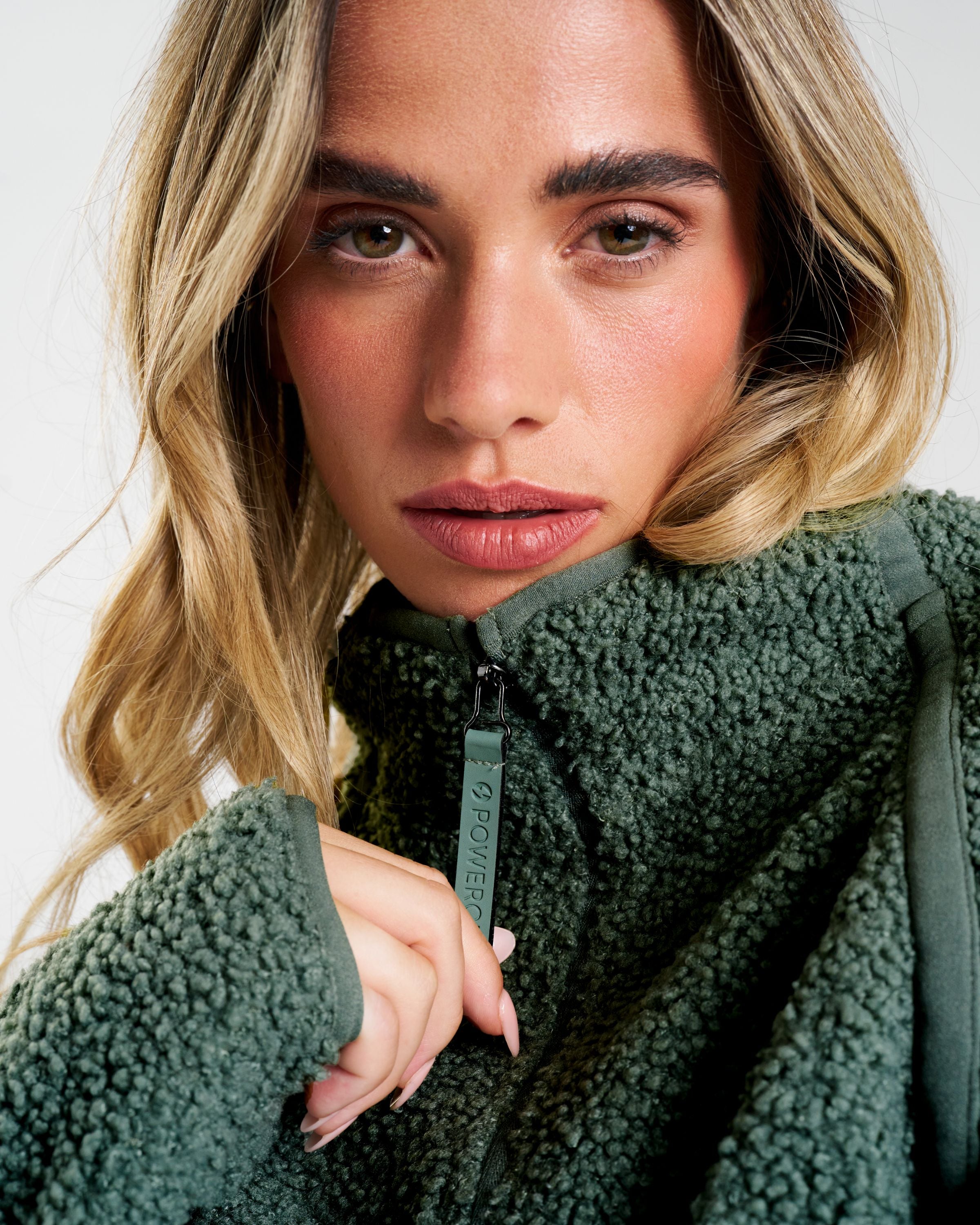 Rise Half Zip Borg Fleece Agave