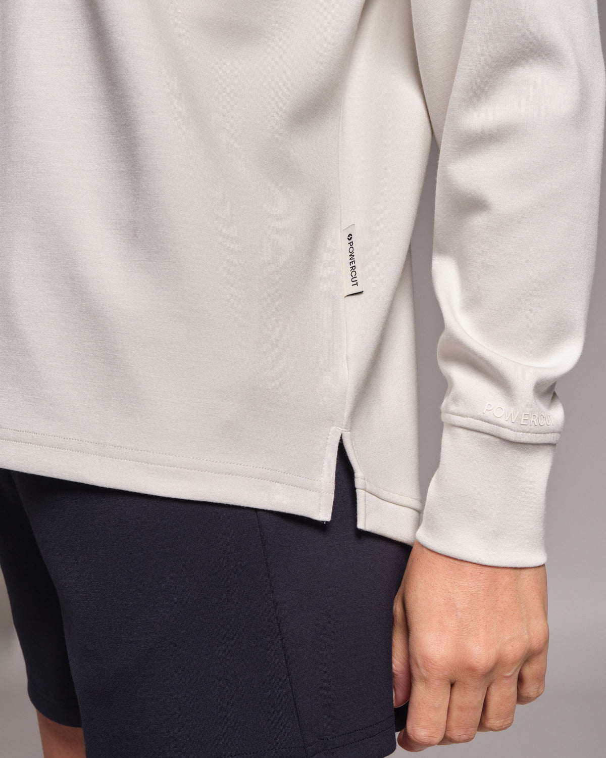 All-Day-Wear Half Zip Sweatshirt Marshmallow
