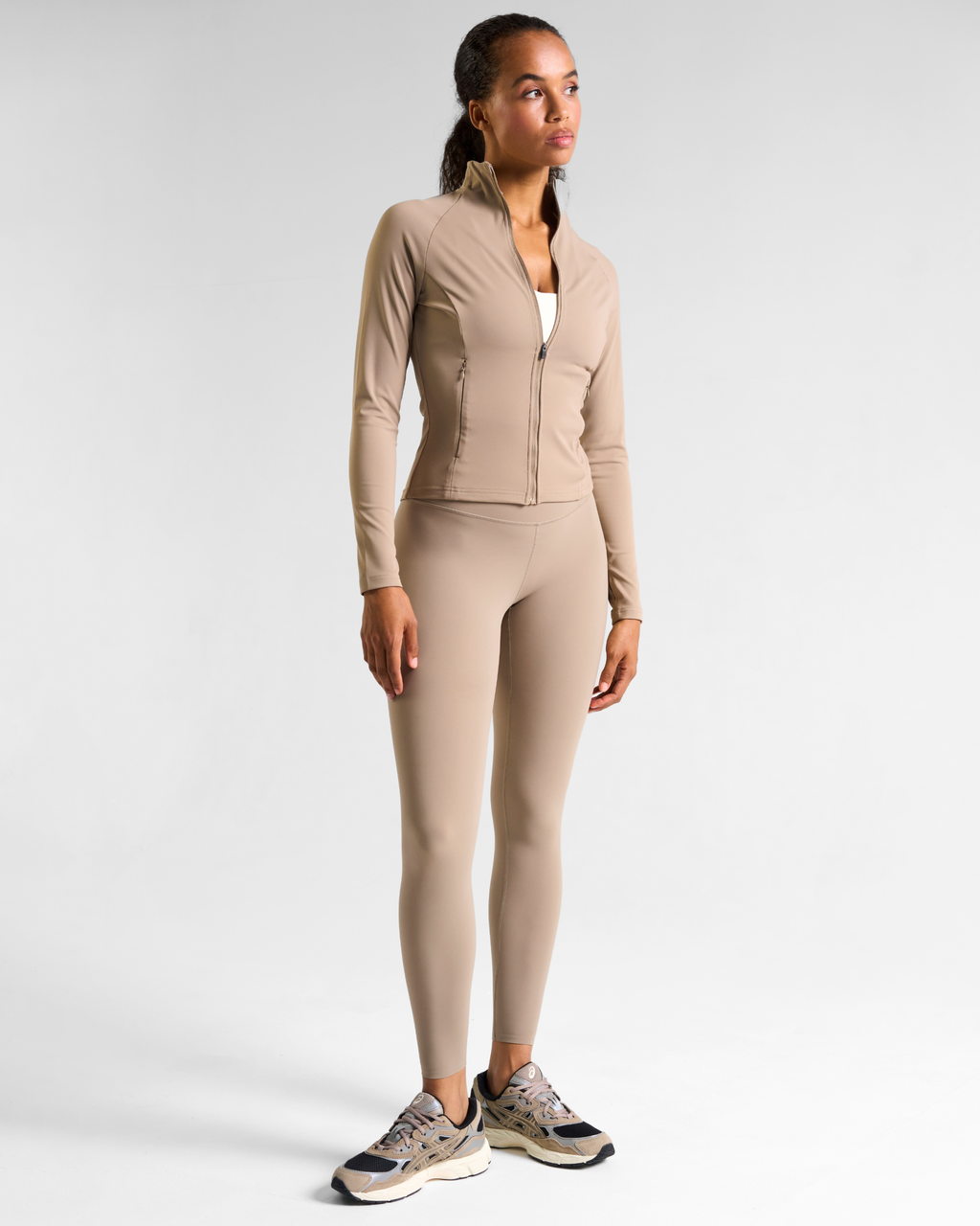 All-Day-Wear Zip Up Jacket Sandy Taupe