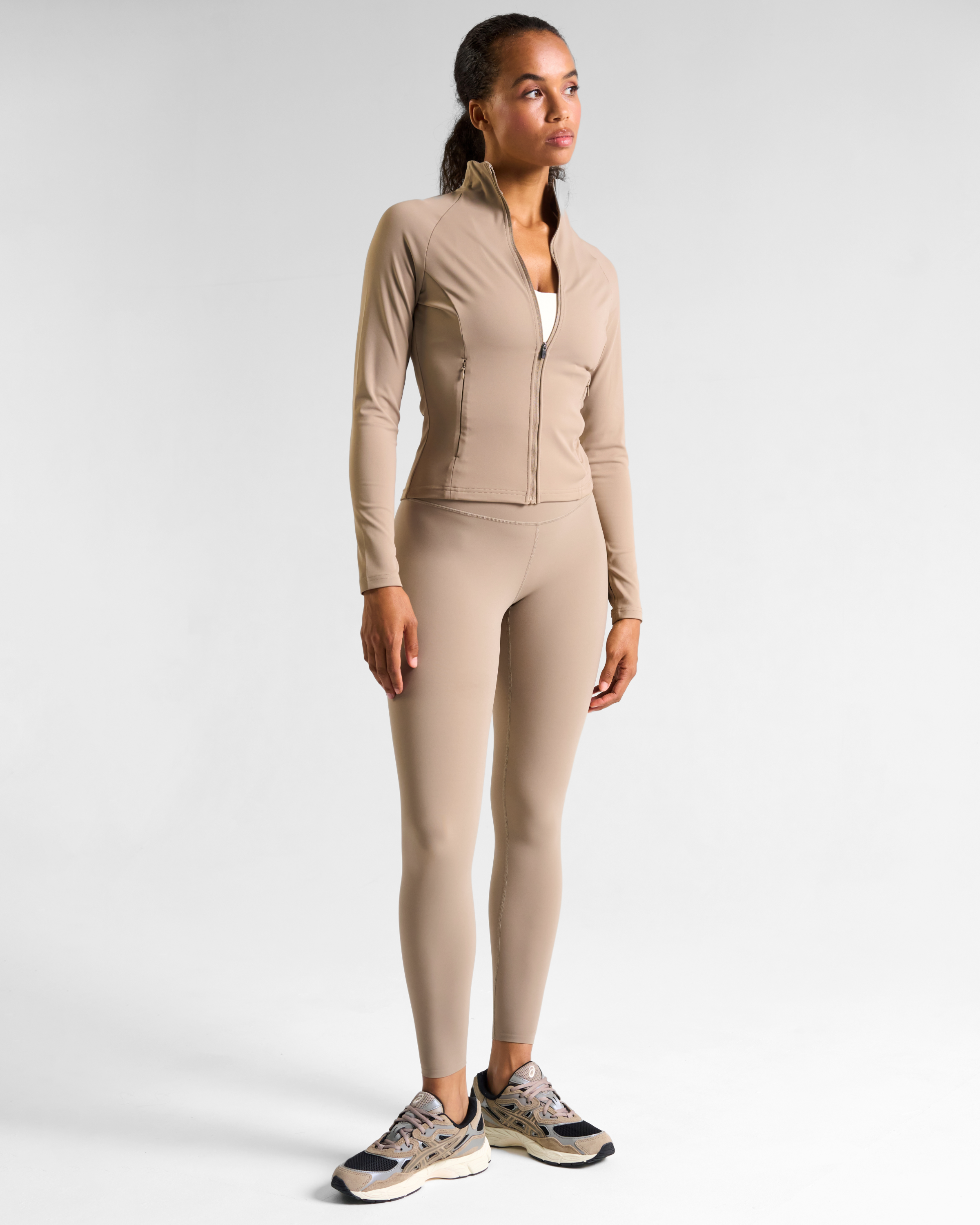 All-Day-Wear Zip Up Jacket Sandy Taupe