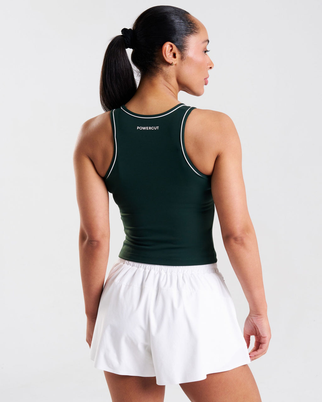 Court Piping Detail Tank Top Heritage Green