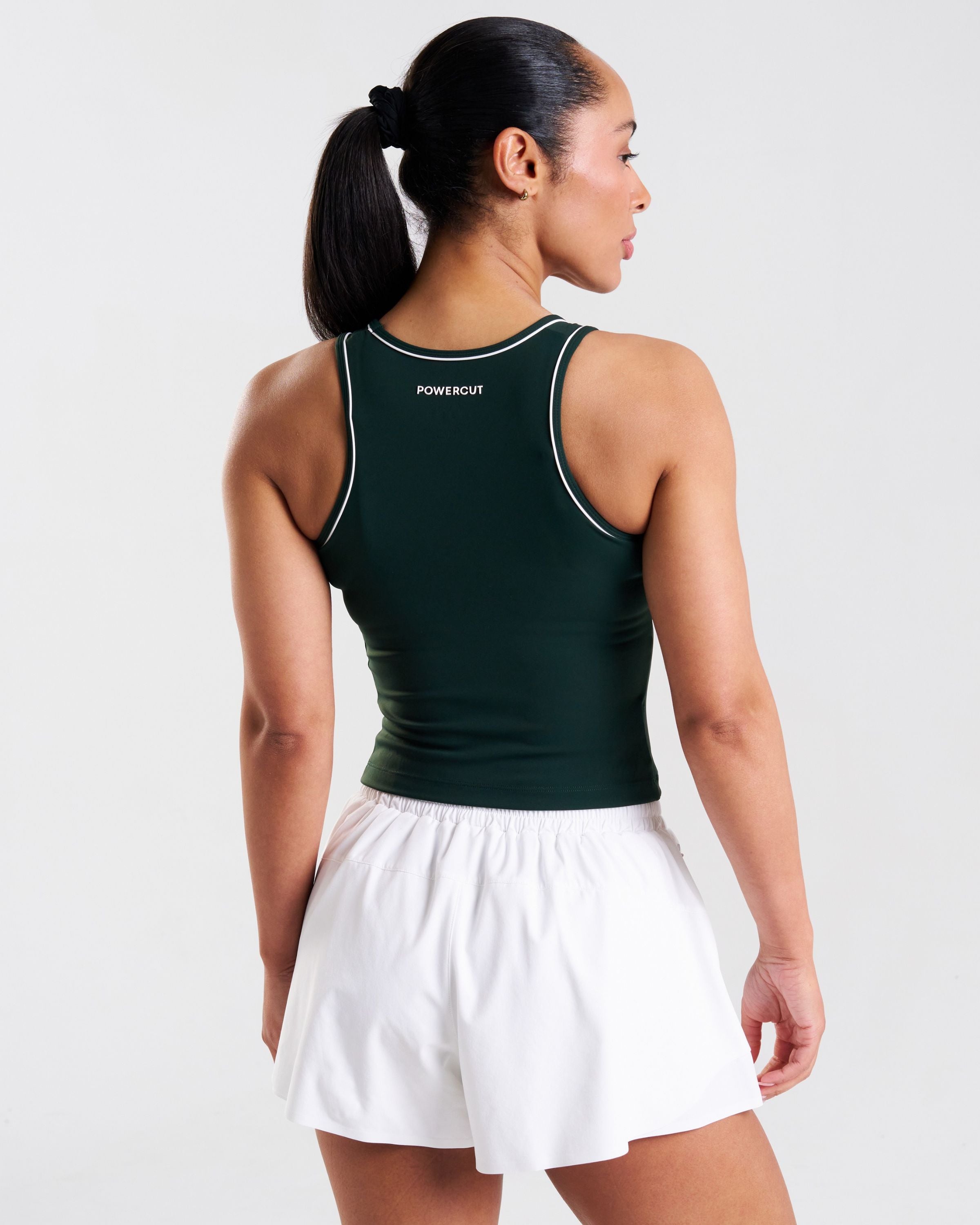 Court Piping Detail Tank Top Heritage Green