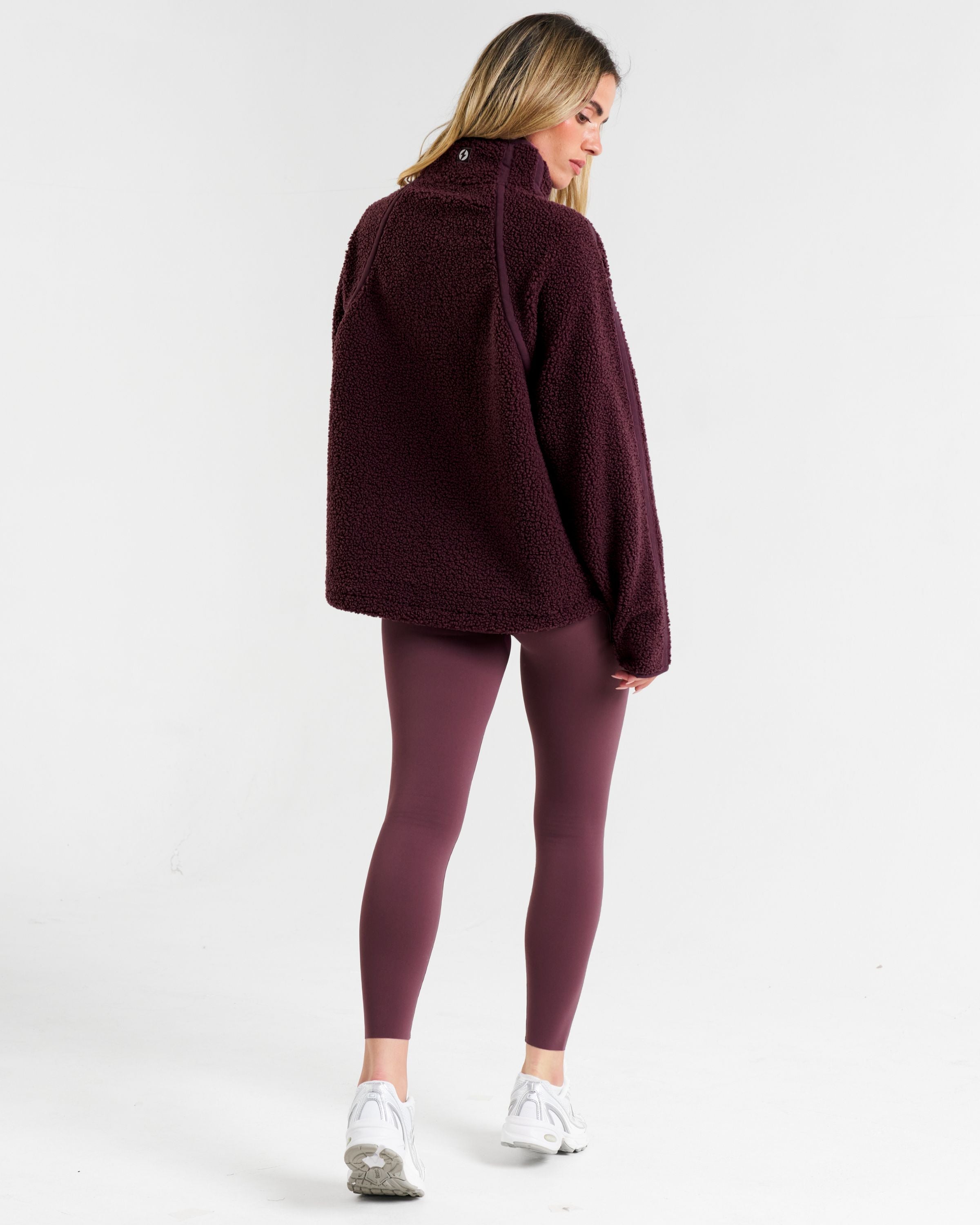 Rise Half Zip Borg Fleece Mulberry