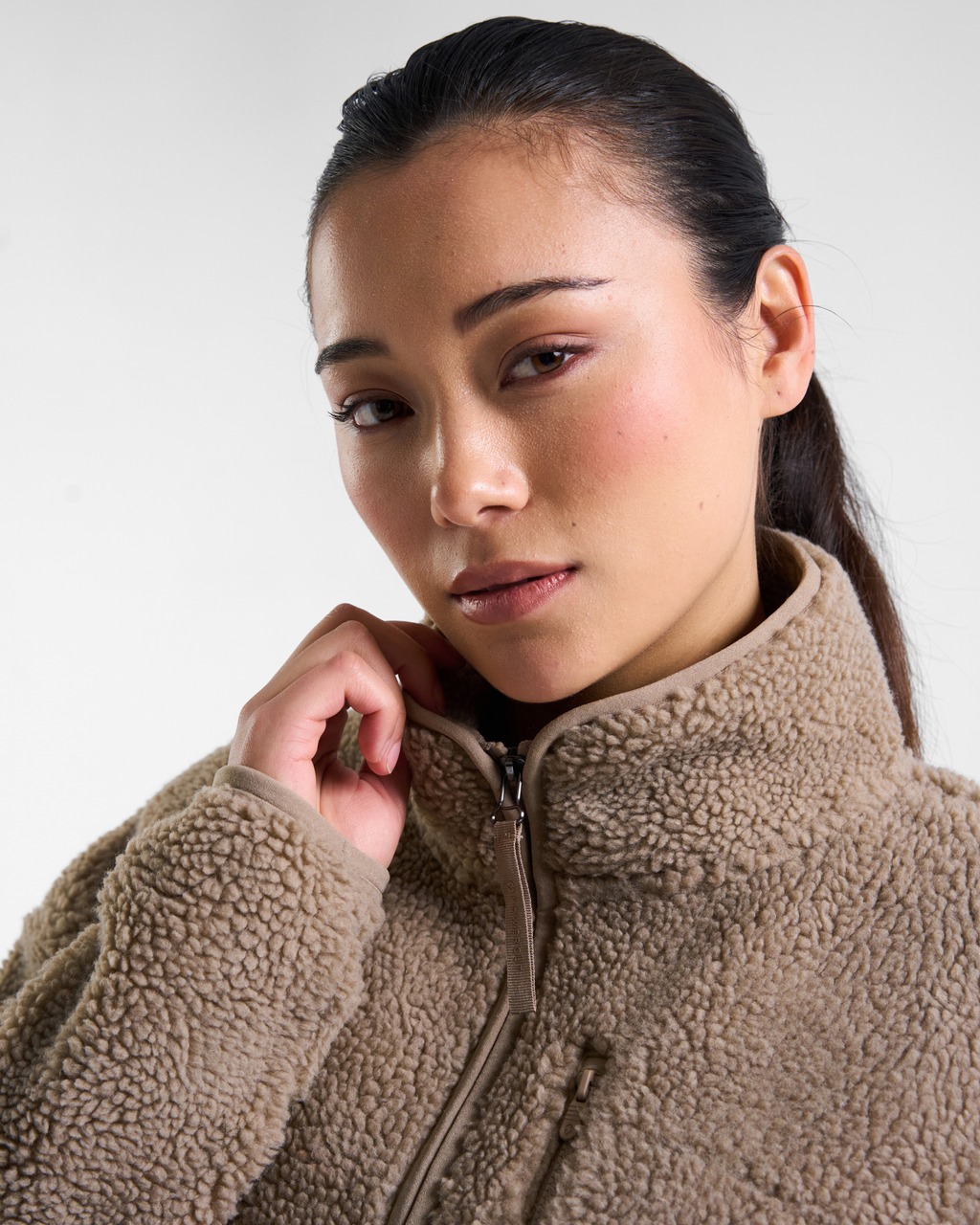 Summit Zip Through Borg Fleece Oat