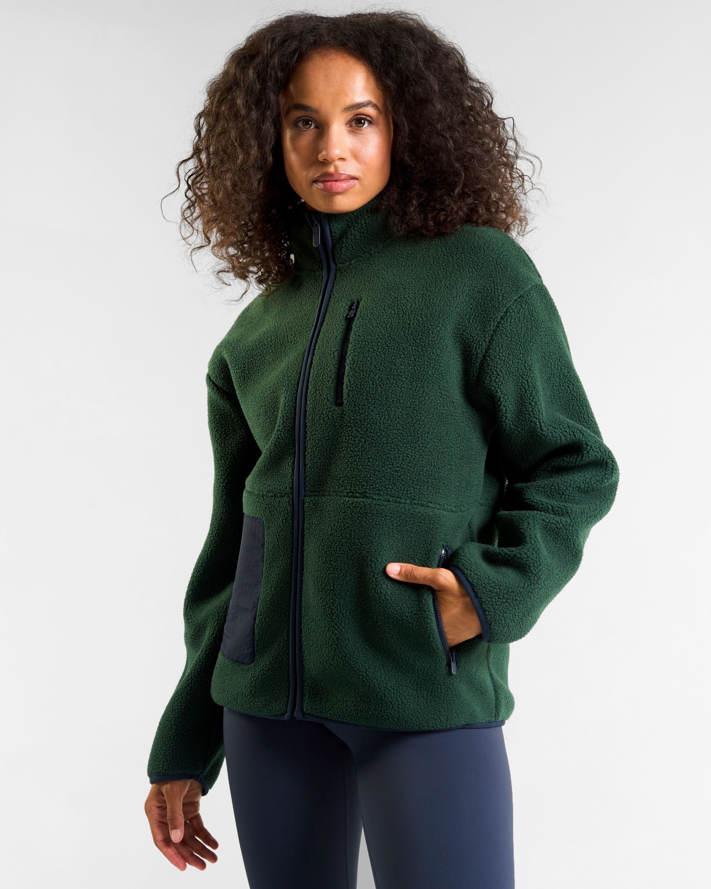 OUTSIDER Zip Up Fleece Heritage Green