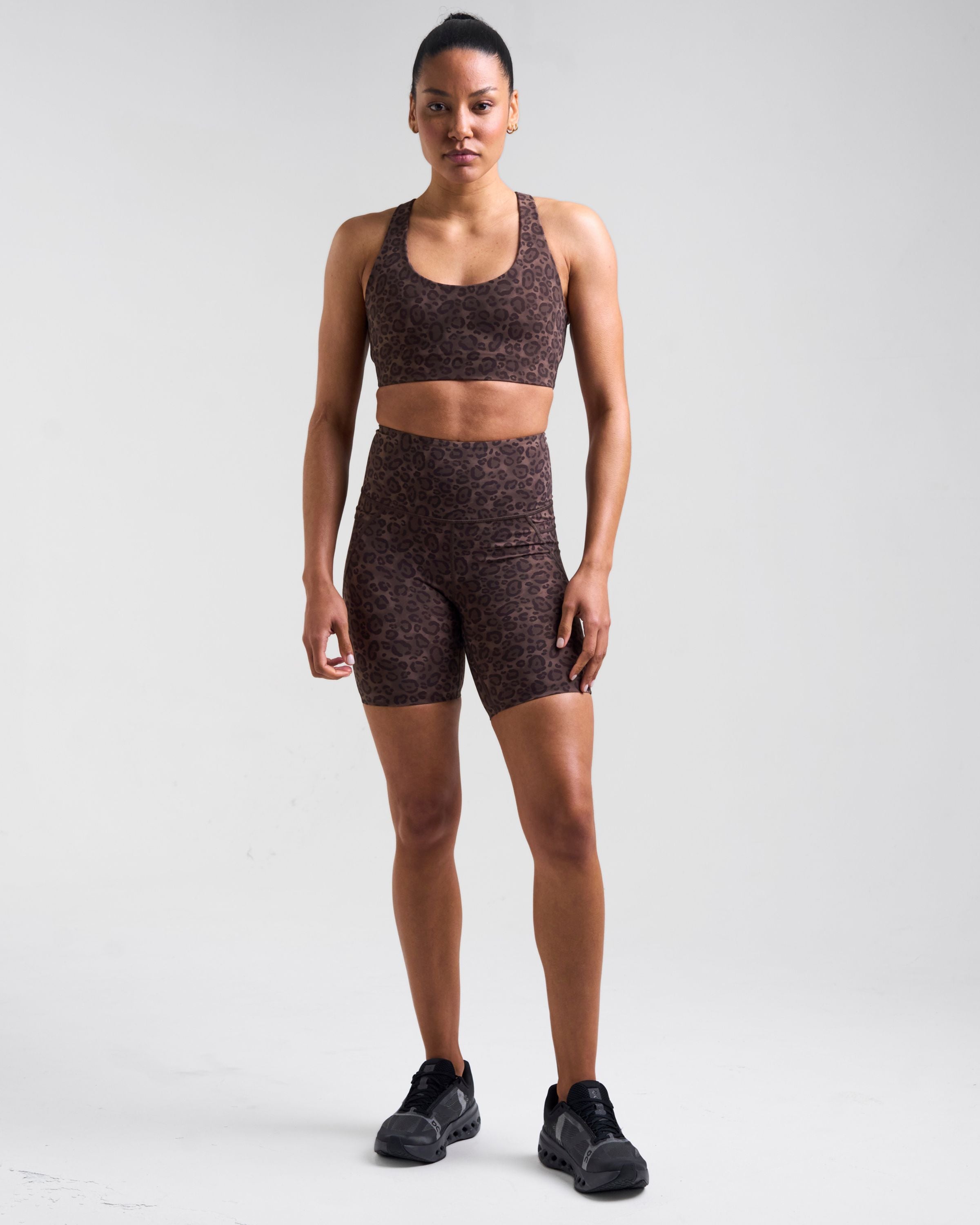 Sculpt High-Waisted 6" Shorts Leopard Brown