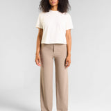 All-Day-Wear Wide Leg Trouser Sandy Taupe