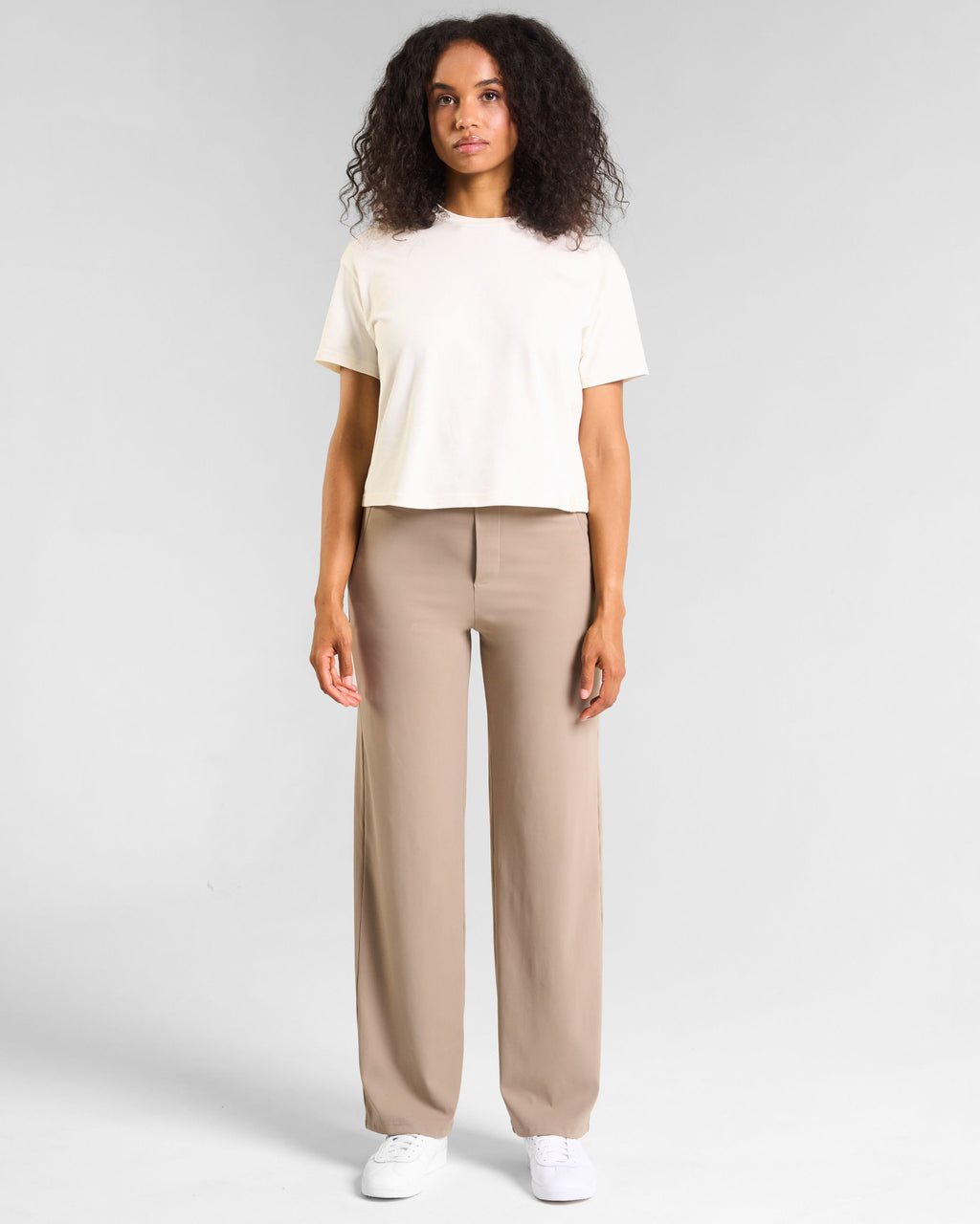 All-Day-Wear Wide Leg Trouser Sandy Taupe