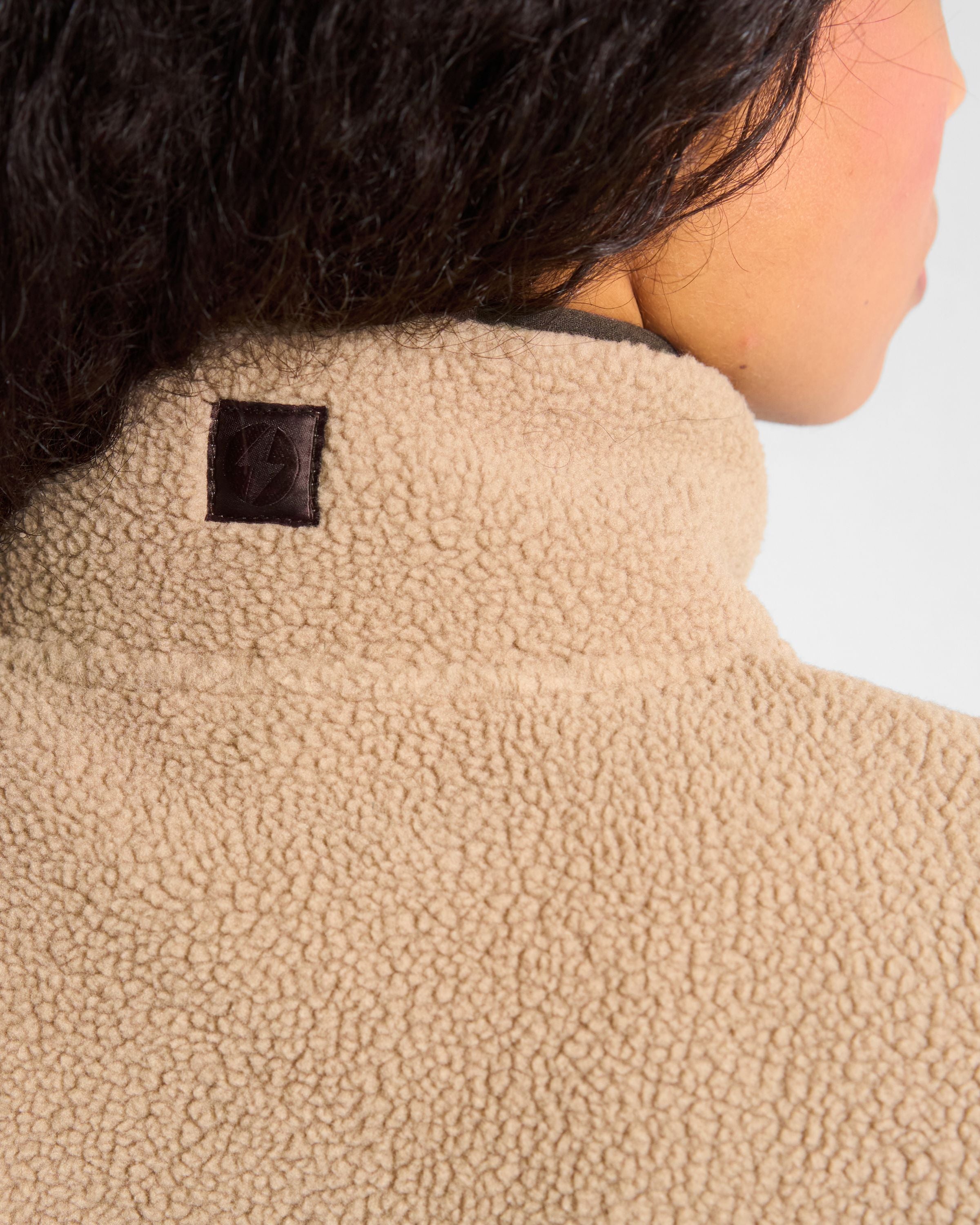OUTSIDER Zip Up Fleece Sandy Taupe
