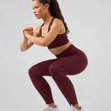 SOLID Seamless Leggings Cherry Lacquer
