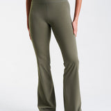 All-Day-Wear Wrap Waist Flared Leggings Dusty Olive