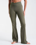 All-Day-Wear Wrap Waist Flared Leggings Dusty Olive