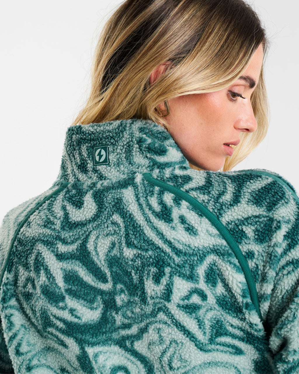 Ascend 1/4 Zip Fleece Dark Teal Marble