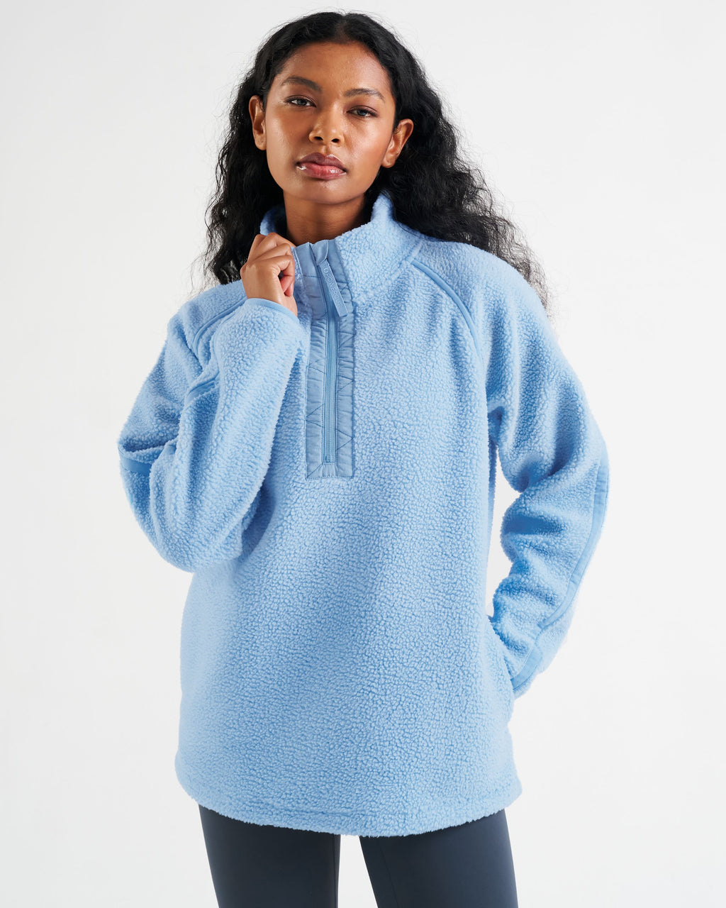 Ascend Quarter Zip Fleece Cloud Blue