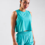 RUNSeries Cropped Tank Fresh Aqua