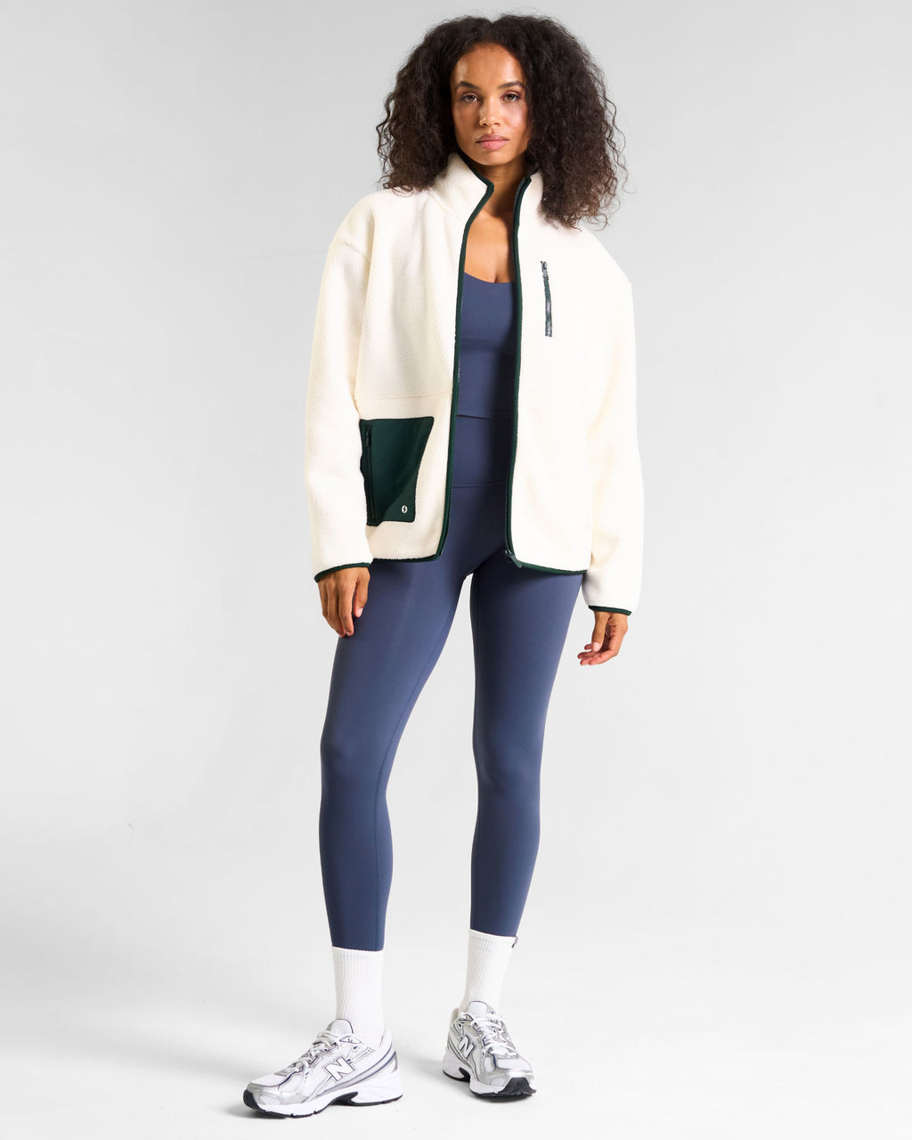 OUTSIDER Zip Up Fleece Marshmallow