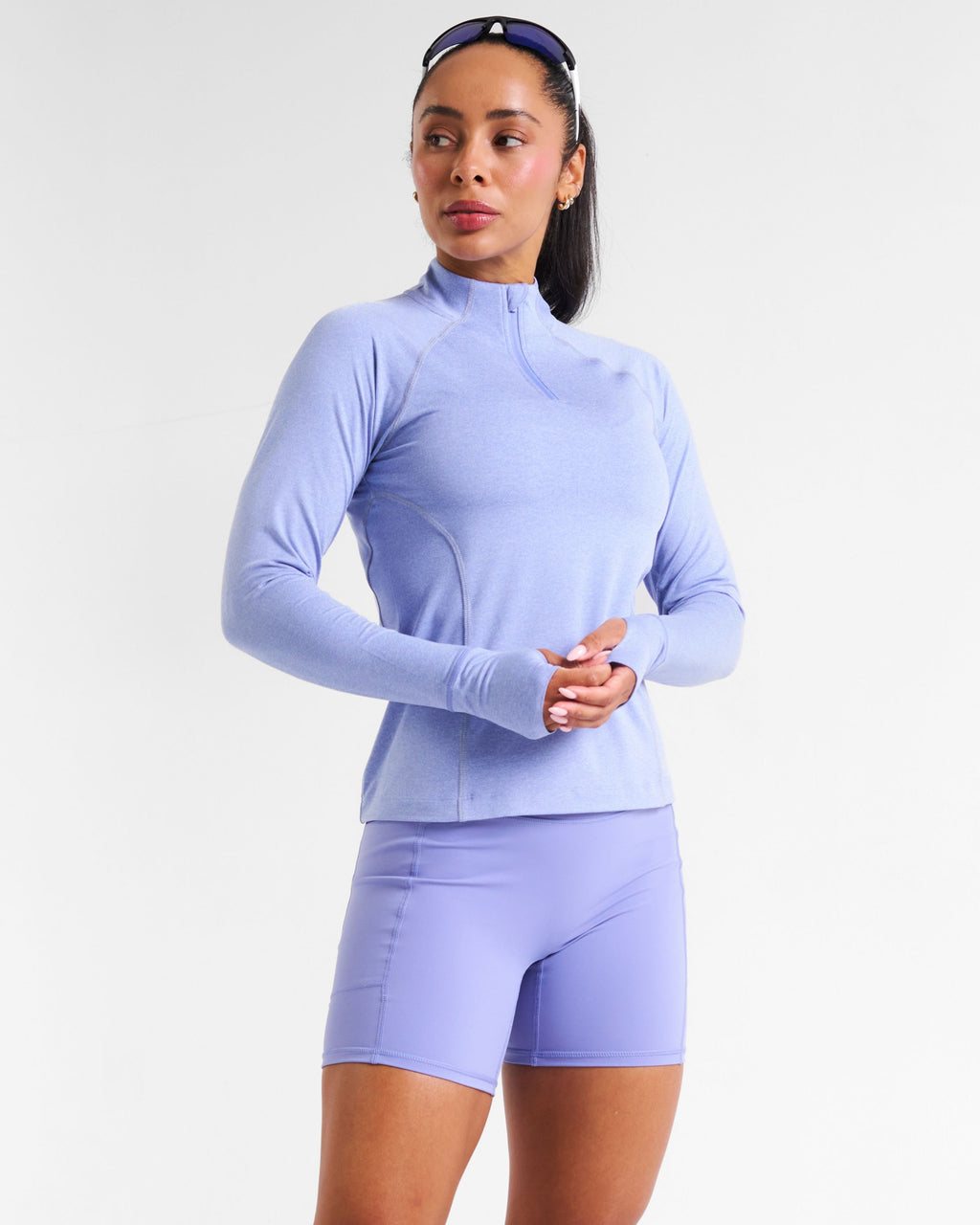 Pace Quarter Zip Top Lavender Dusk