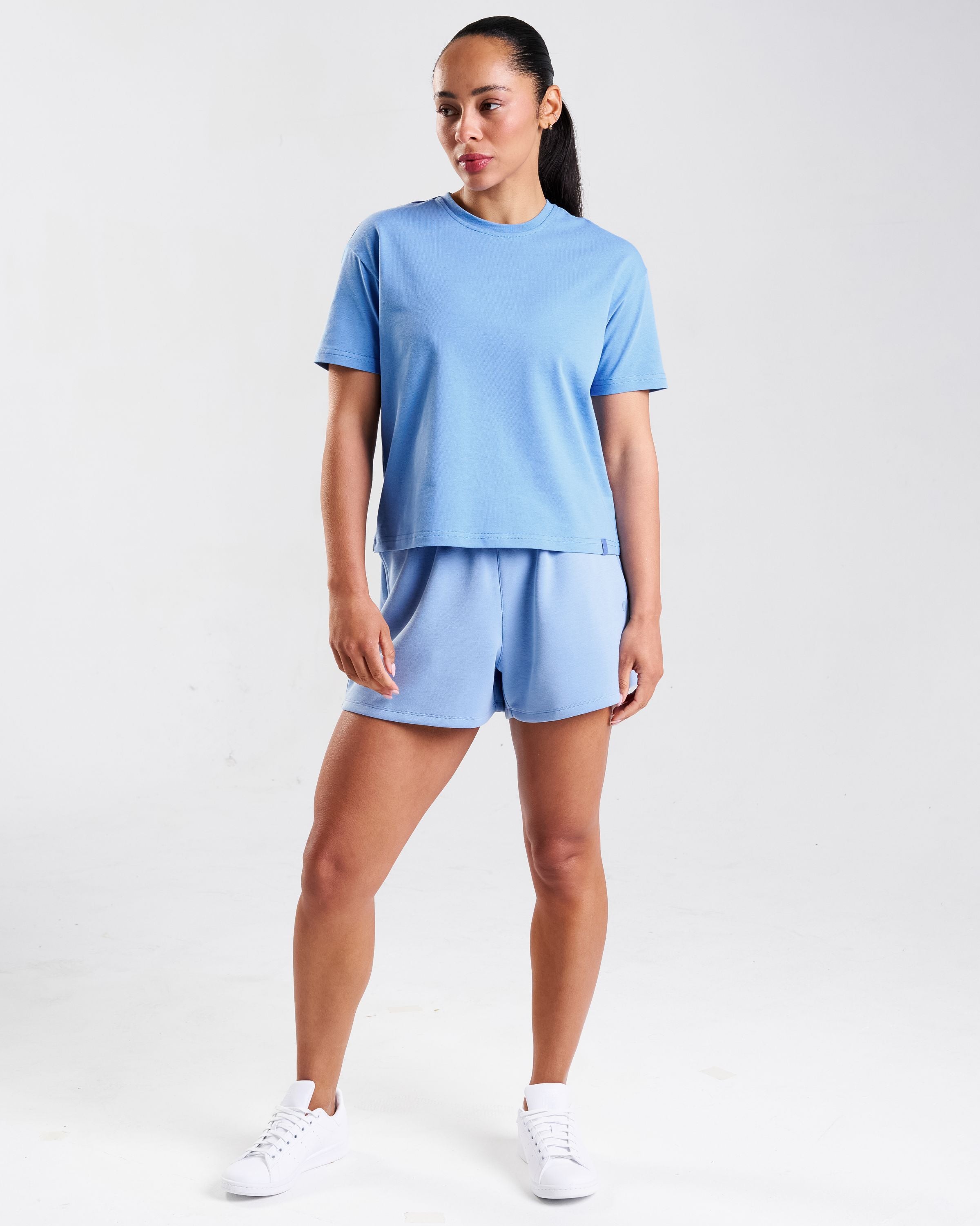 All-Day-Wear High-Rise Shorts Sky Blue