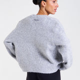 SoftKnit Button Up Cardigan Light Grey Marl