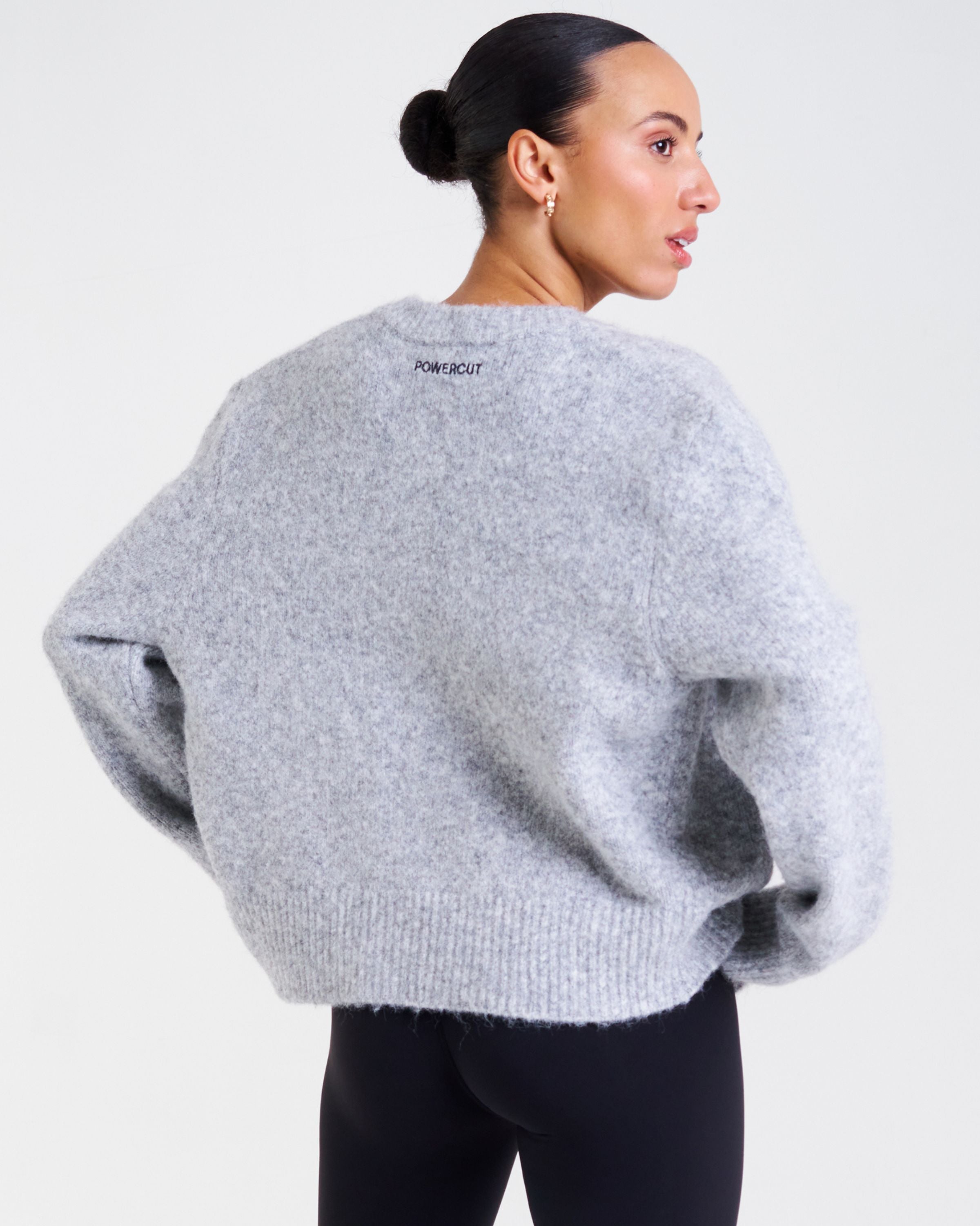 SoftKnit Button Up Cardigan Light Grey Marl
