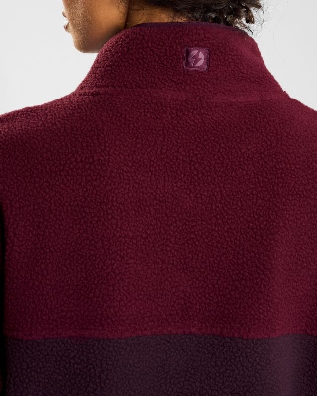 Ascend Half Snap Fleece Cherry Lacquer