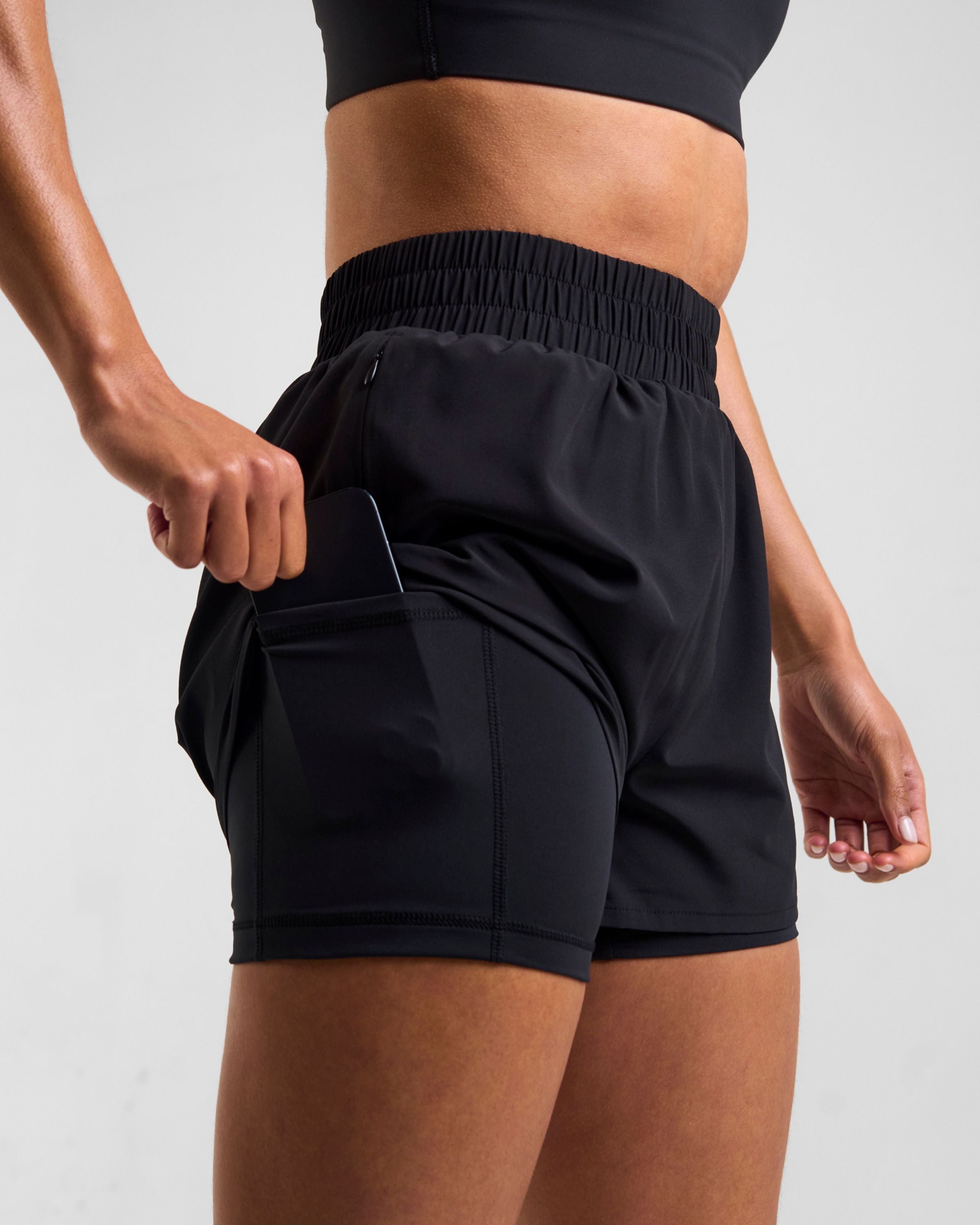 Pace 2-in-1 Performance Shorts Black