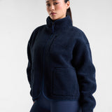 Summit Zip Through Borg Fleece Outerspace Navy