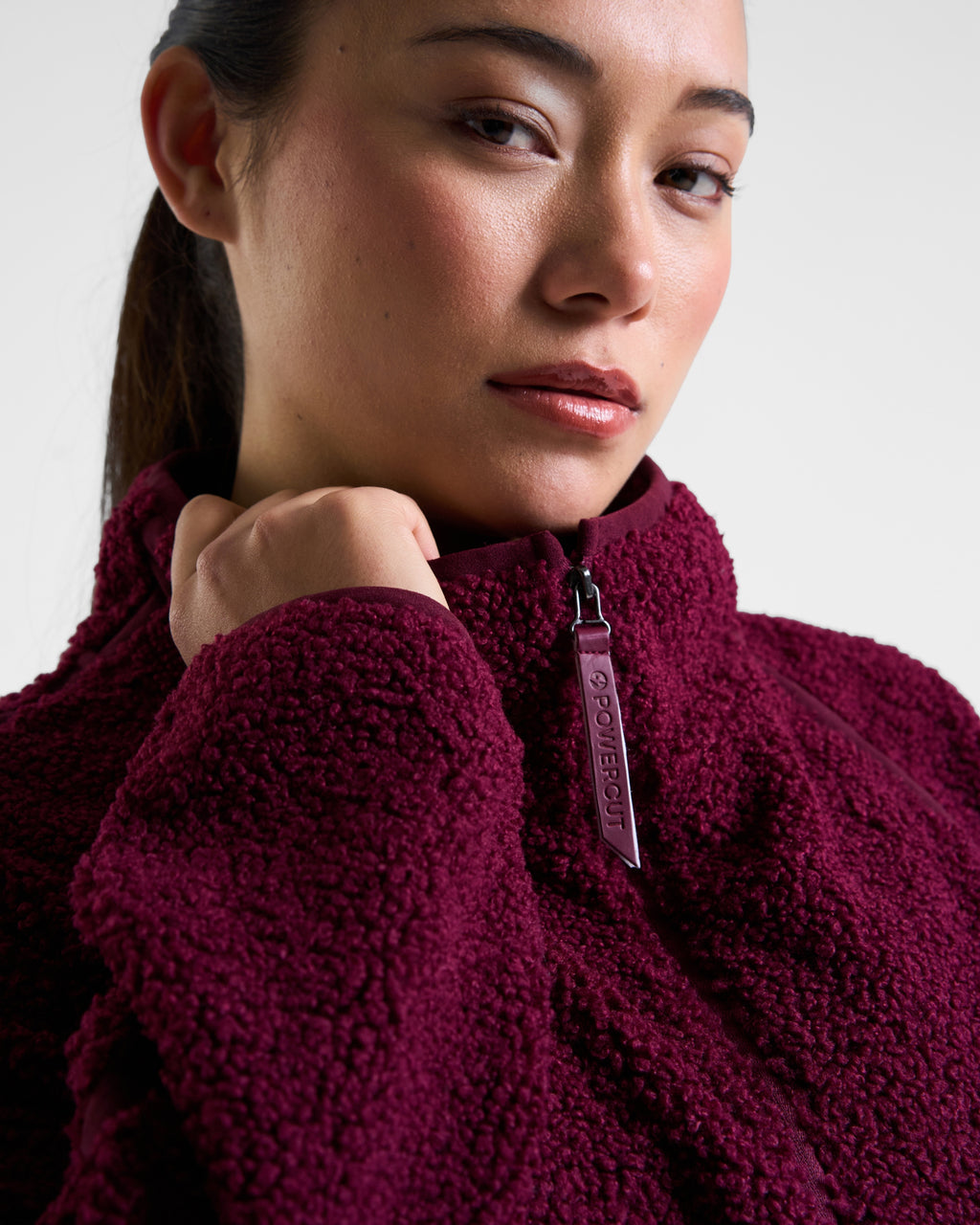 Rise Half-Zip Borg Fleece Cherry Lacquer