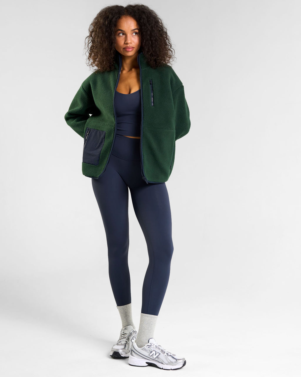 OUTSIDER Zip Up Fleece Heritage Green