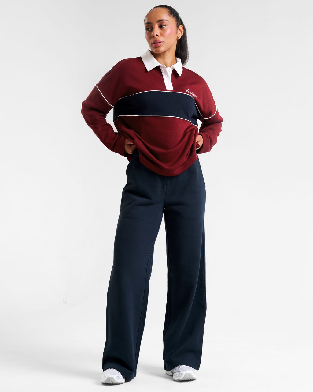 Rugby Polo Sweatshirt Cabernet