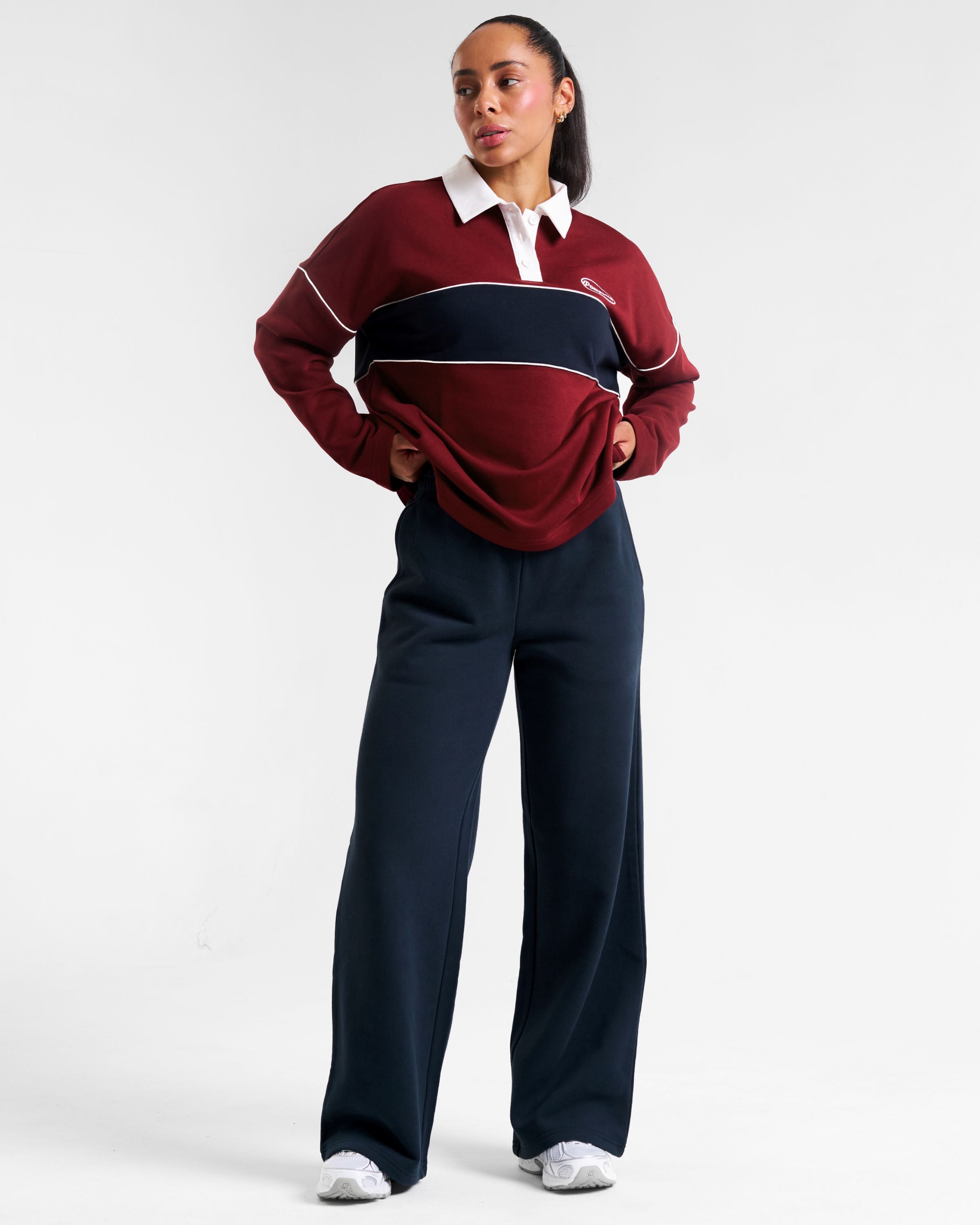 Rugby Polo Sweatshirt Cabernet