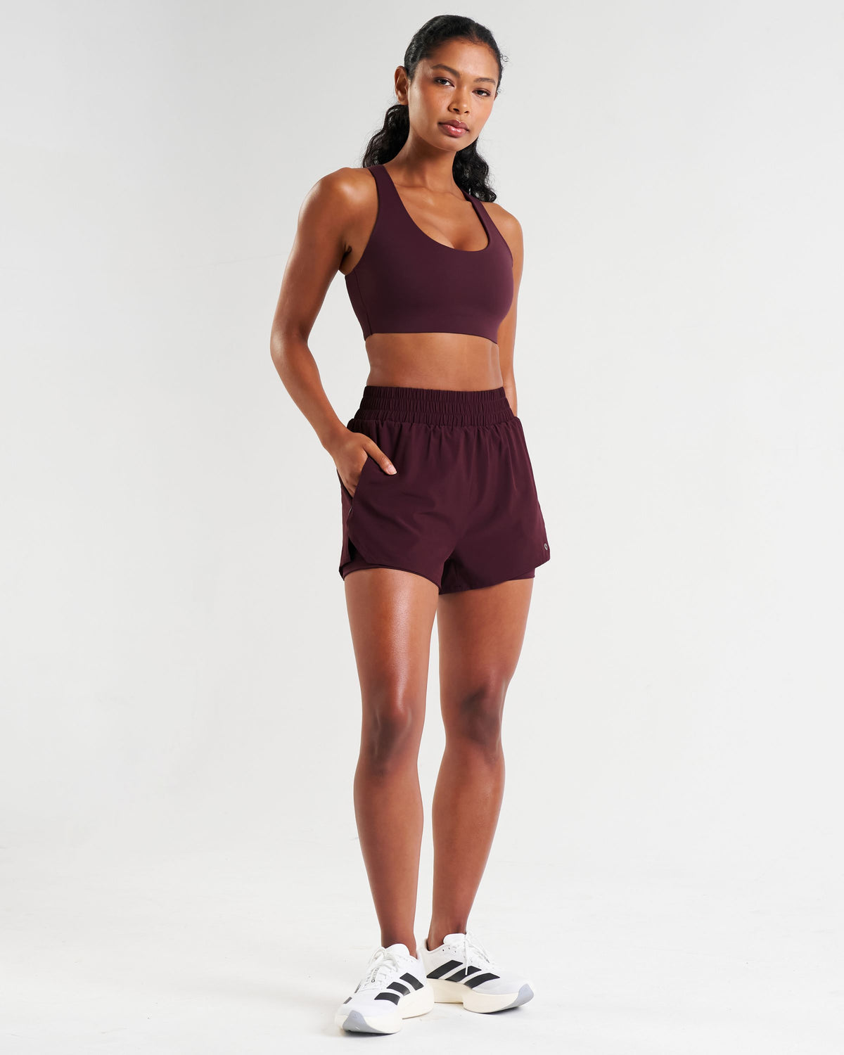Pace 2-in-1 Performance Shorts Dark Burgundy