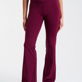All-Day-Wear Wrap Waist Flared Leggings Cherry Lacquer