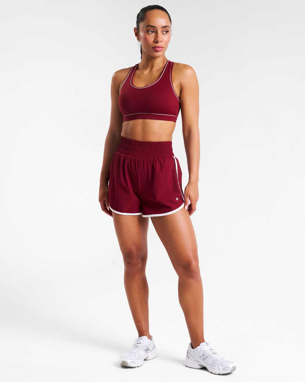 Legacy Binding Detail Track Shorts Cabernet