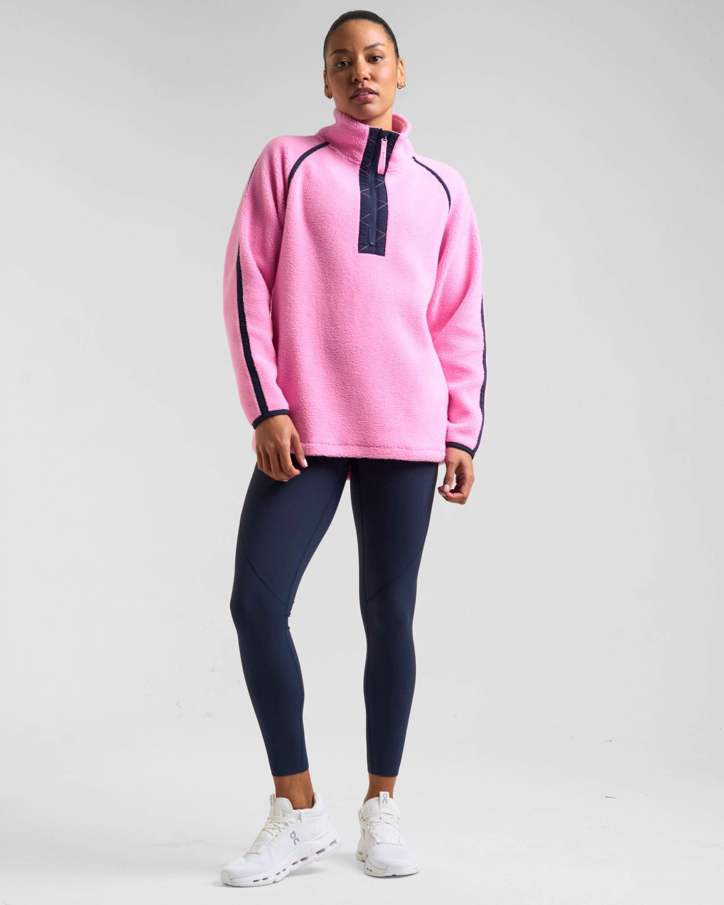 Ascend 1/4 Zip Fleece Pink Glow