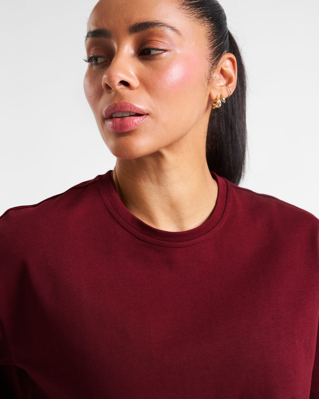 All-Day-Wear Box Tee Cabernet