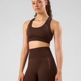 SOLID Seamless Sports Bra Espresso