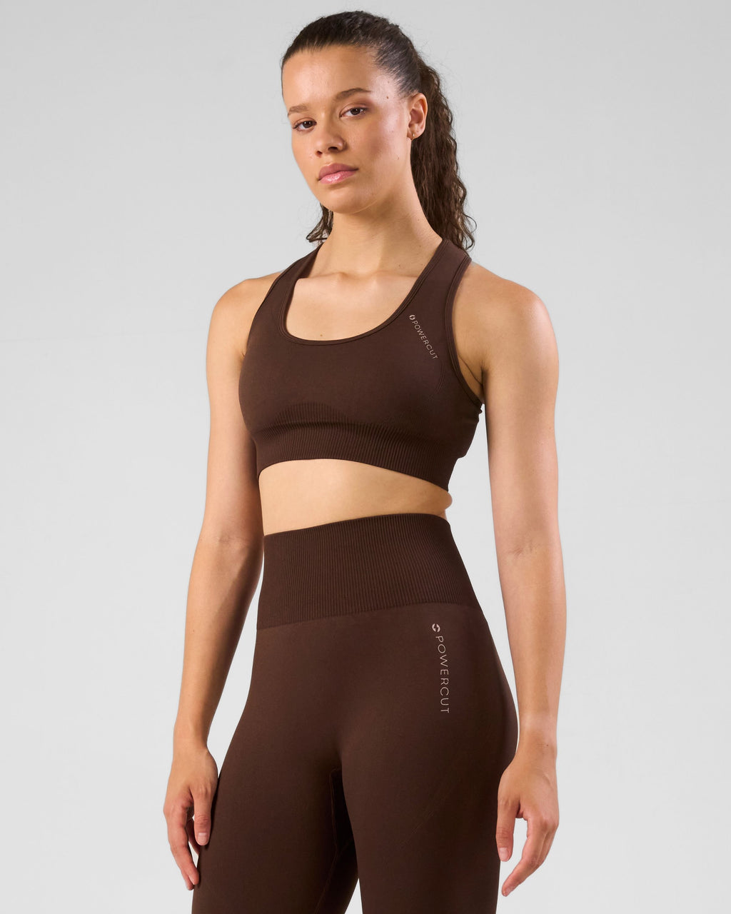 SOLID Seamless Sports Bra Espresso