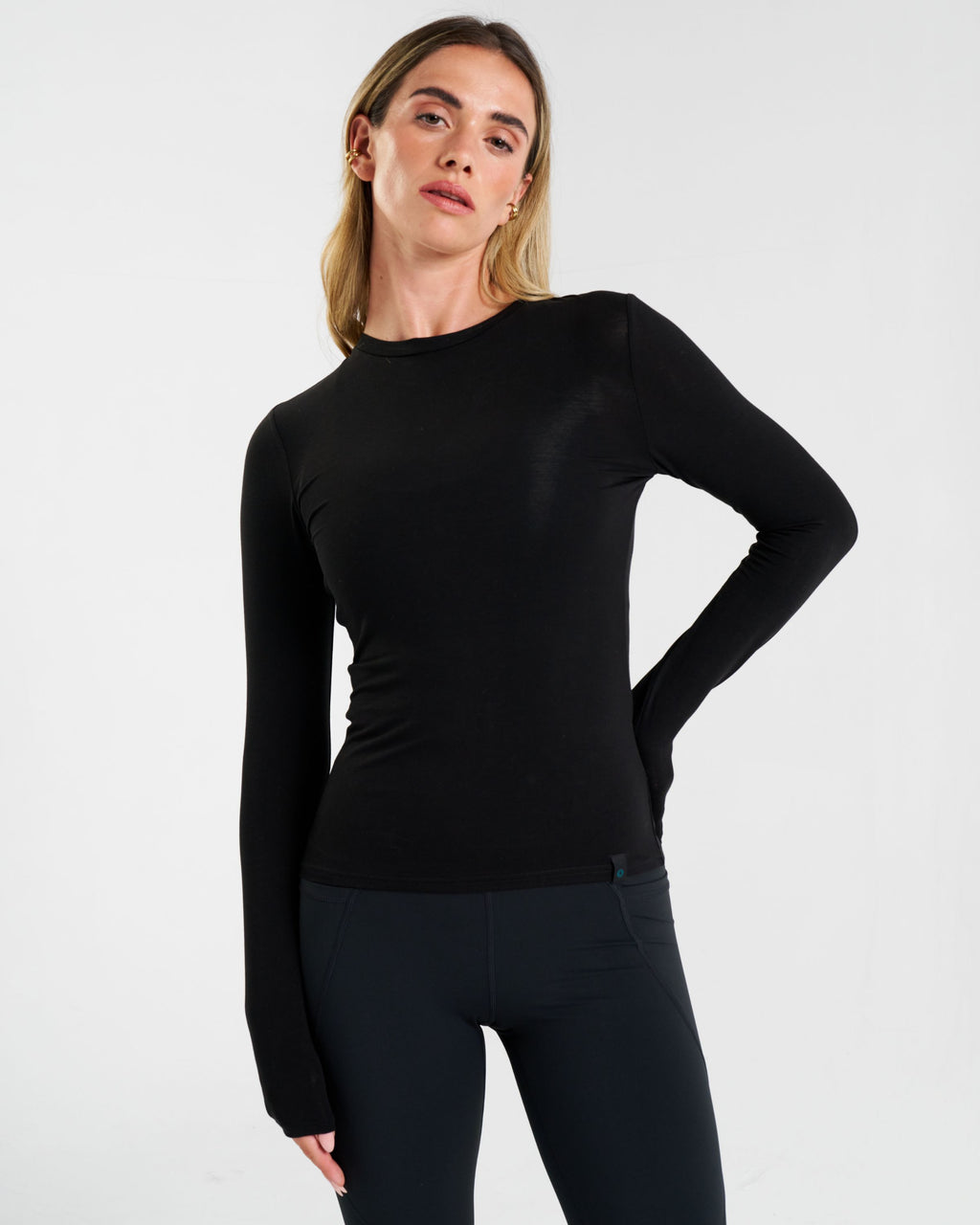 Base Merino Long Sleeve Top Black