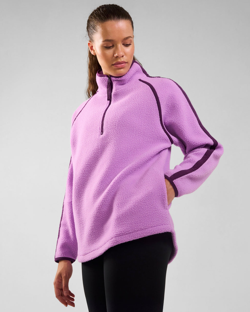 Ascend 1/4 Zip Fleece Violet Crush