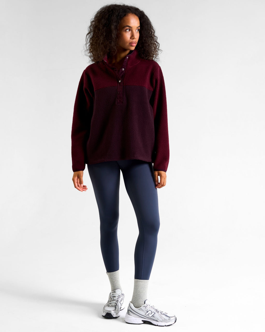 Ascend Half Snap Fleece Cherry Lacquer