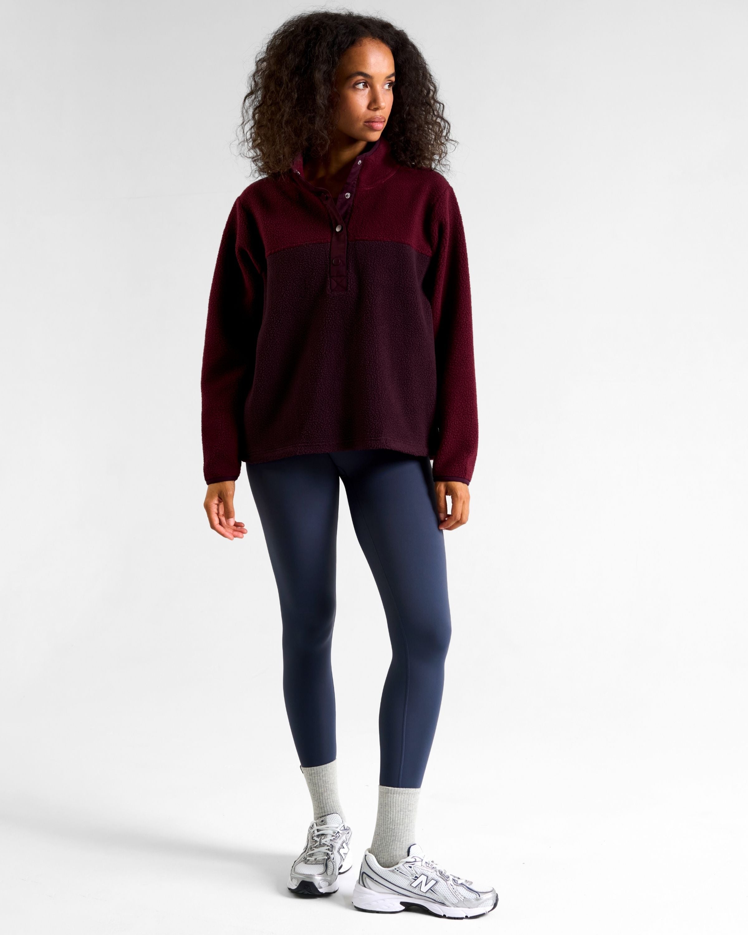 Ascend Half Snap Fleece Cherry Lacquer