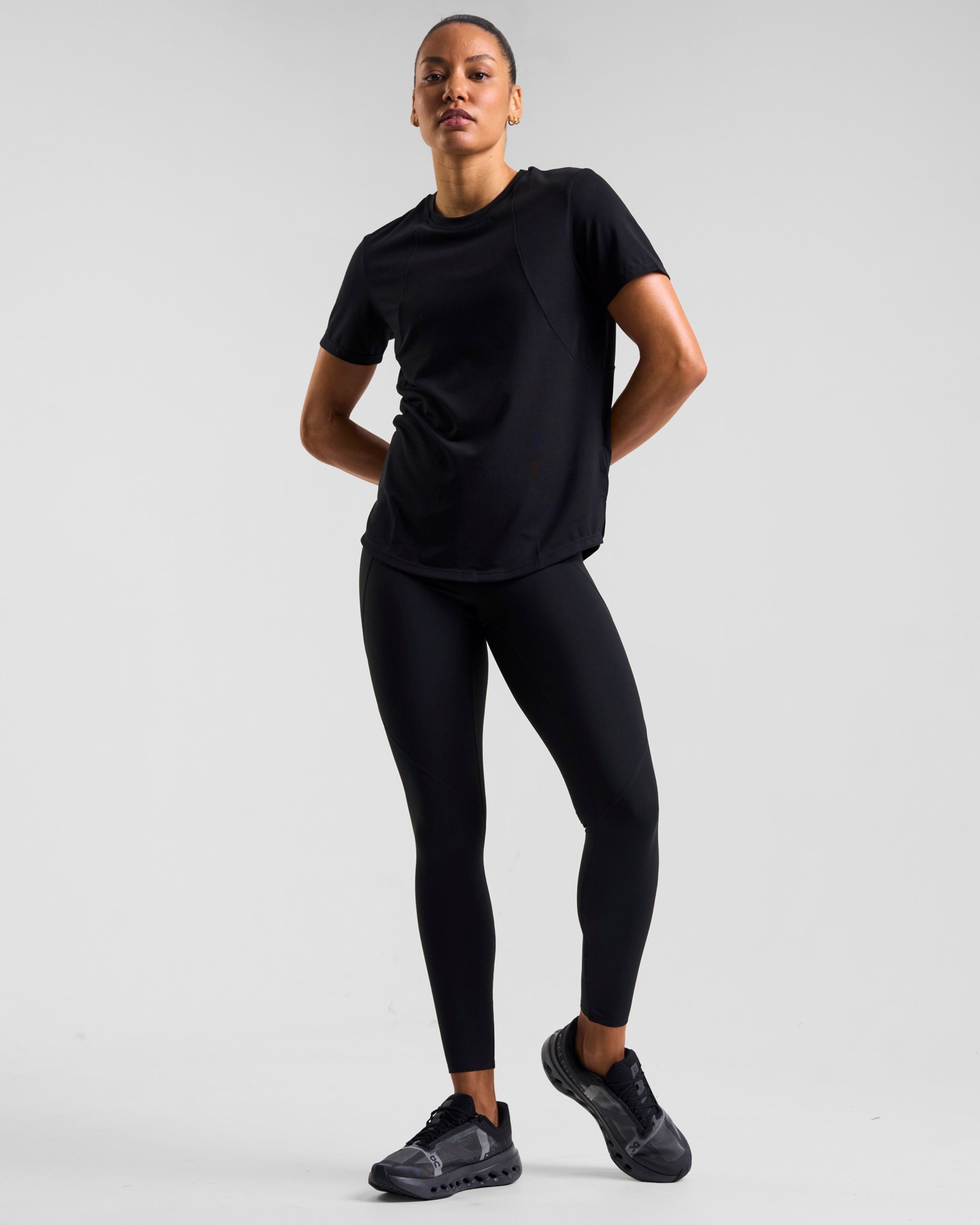 Core Lyocell Blend Active T-Shirt Black