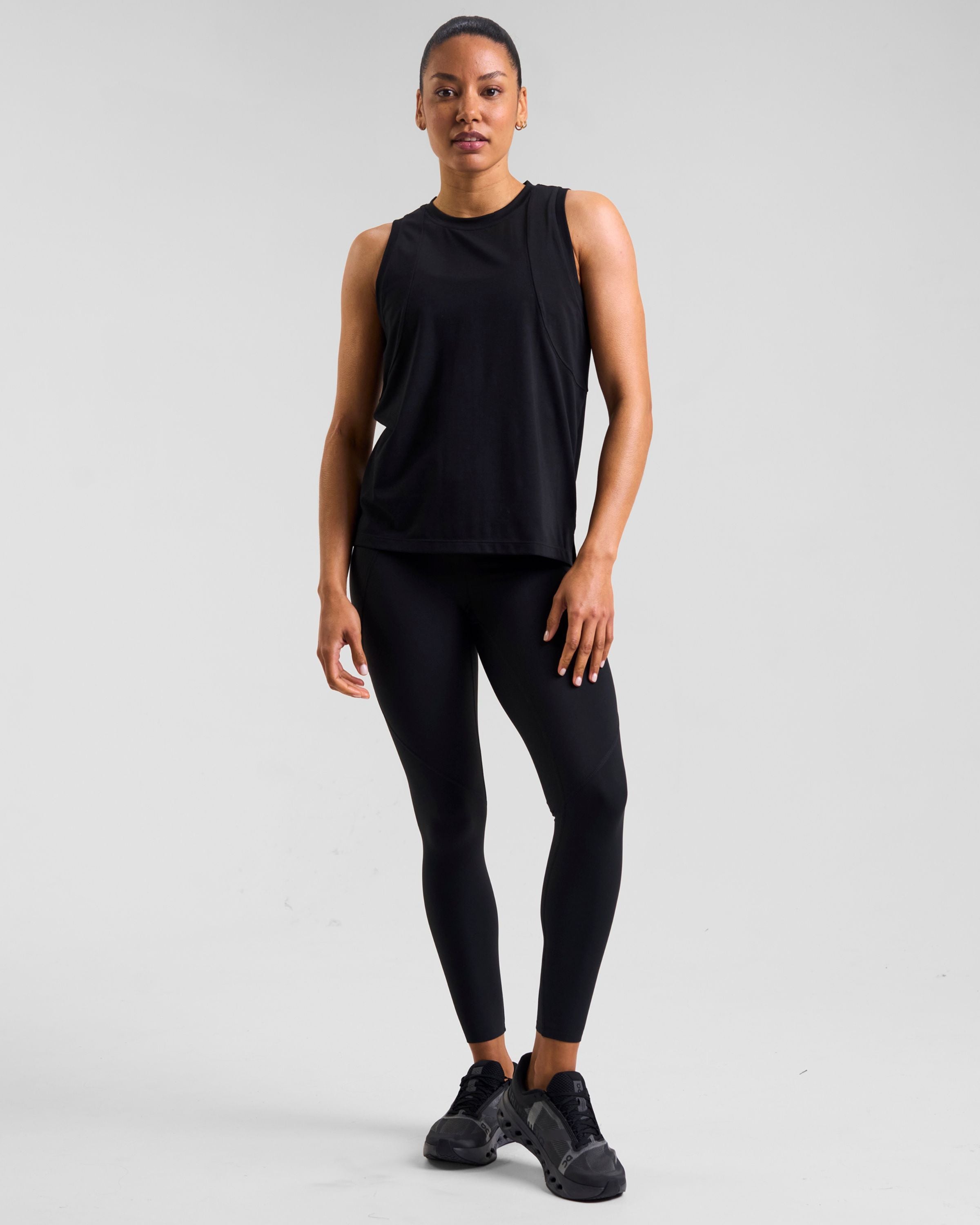 Core Lyocell Blend Active Vest Black
