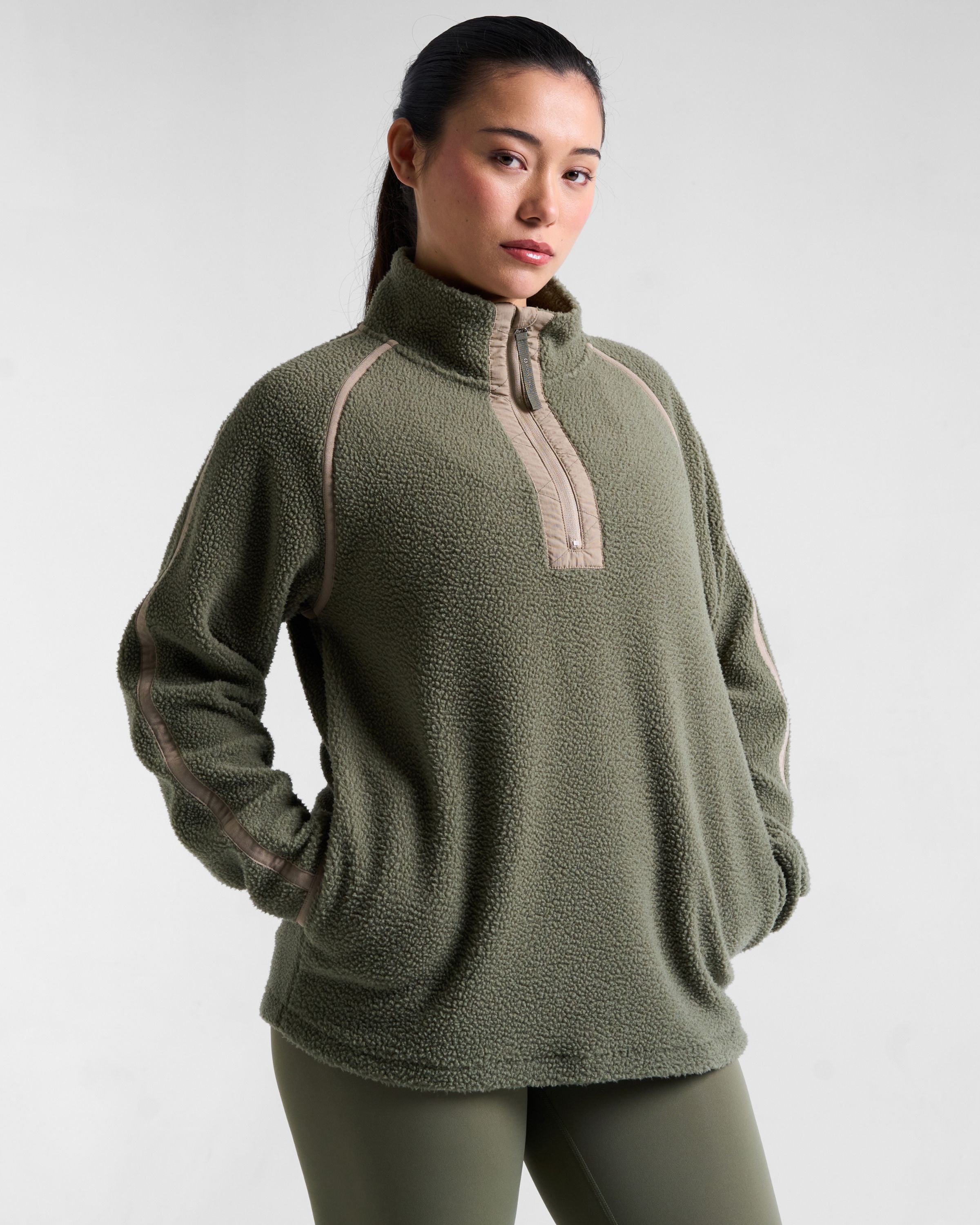 Ascend 1/4 Zip Fleece Dusty Olive