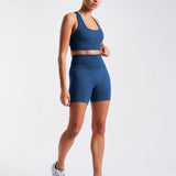 SOLID Seamless 6" Short Dark Blue