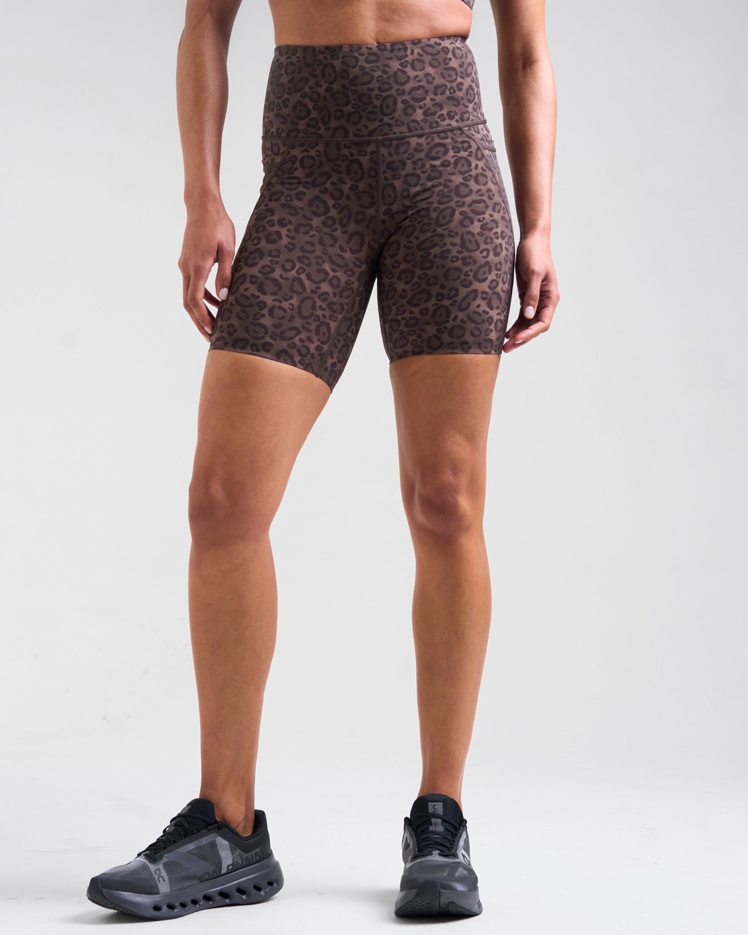 Sculpt High-Waisted 6" Shorts Leopard Brown