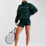 Court Piping Detail 5" Shorts Heritage Green