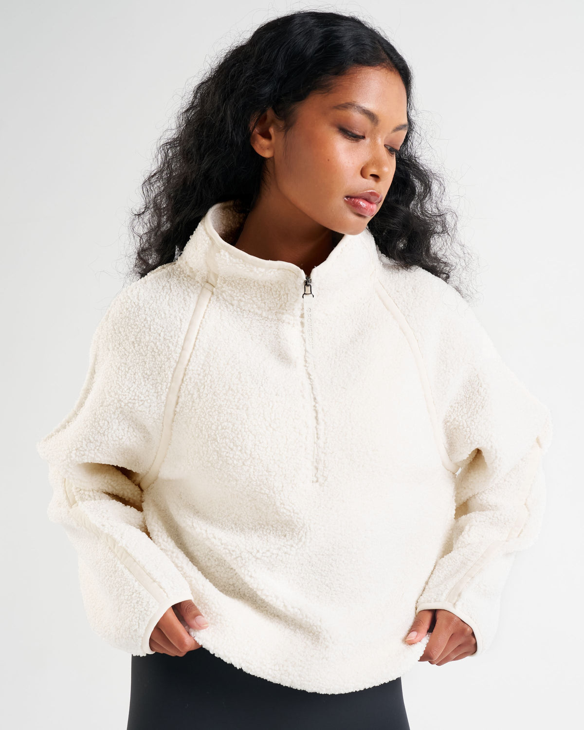 Rise Half Zip Borg Fleece Coconut Milk