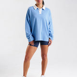 Rugby Polo Sweatshirt Sky Blue